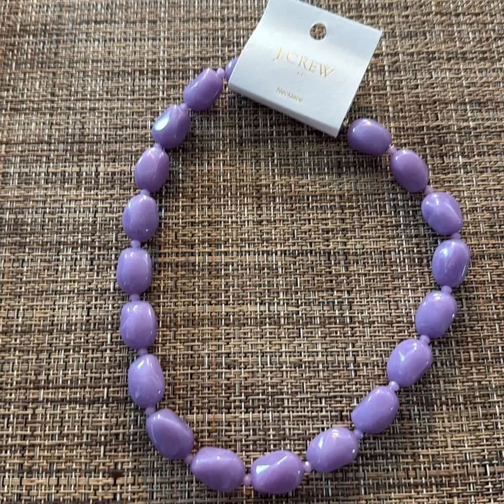 J. Crew Lilac Beaded chunky necklace